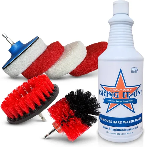 Removedor de manchas de agua, además de cepillos y almohadillas de taladro, kit de limpieza profunda para el hogar para cocina y baño, limpiar