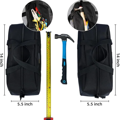 Miniatura 2 de MELOTOUGH Kit combinado de bolsa de lona para herramientas utilitarias, incluye 2 bolsas organizadoras de herramientas medianas para electricista