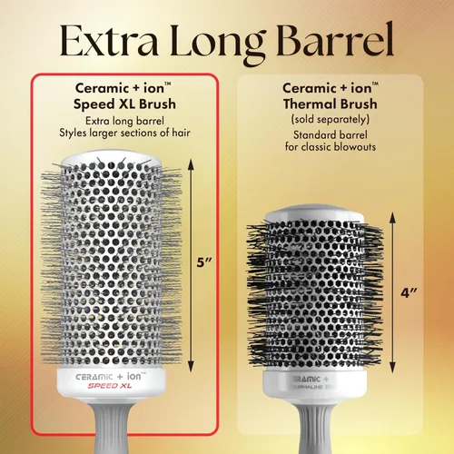 Miniatura 3 de Olivia Garden Cerámica + Ion Speed XL – Cepillo térmico redondo extra largo – No eléctrico – Cepillo profesional para cabello normal a grueso