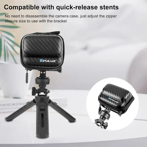 Miniatura 6 de Mini estuche de transporte para Insta360 GO 3 / GO 3S, funda portátil de fibra de carbono EVA, funda protectora rígida de viaje, funda de transporte