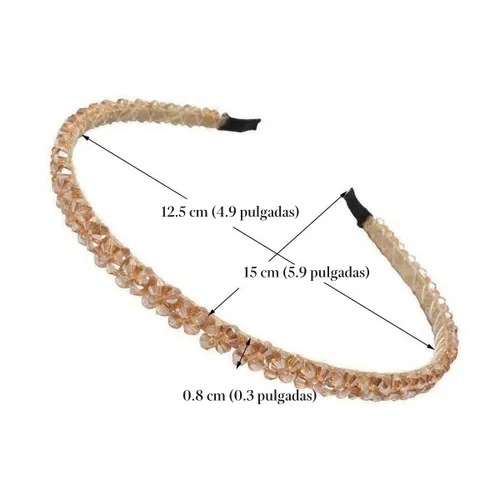 Miniatura 5 de Cuizhiyu Paquete de 4 diademas de diamantes de imitación de cristal para mujeres y niñas, de doble fila, con cuentas brillantes, aros