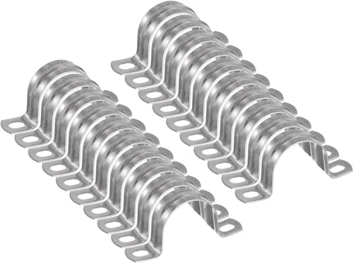 Miniatura 31 de HARFINGTON 10 abrazaderas de conducto de 5/16 pulgadas y 0.315 in, abrazadera de tubo M8 U, correa de tubo rígida de acero inoxidable, soporte