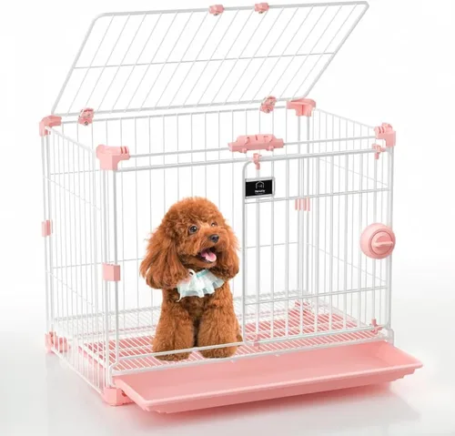 Miniatura 7 de Jaula para Perros Medianos, Perrera de Metal para Perros de 30 Pulgadas Interior Jaula de Alambre para Perros con Puerta Corredera y Bandeja