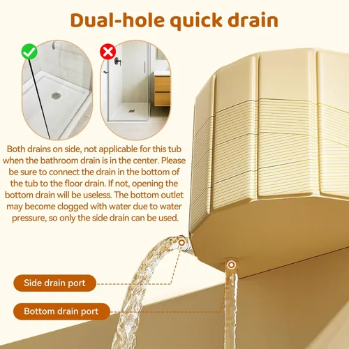Miniatura 3 de Bañera Plegable Portátil, Bañera Independiente Sin Instalación, Bañera de Remojo SPA para Baño, Cabina de Ducha Plegable para Baños Calientes