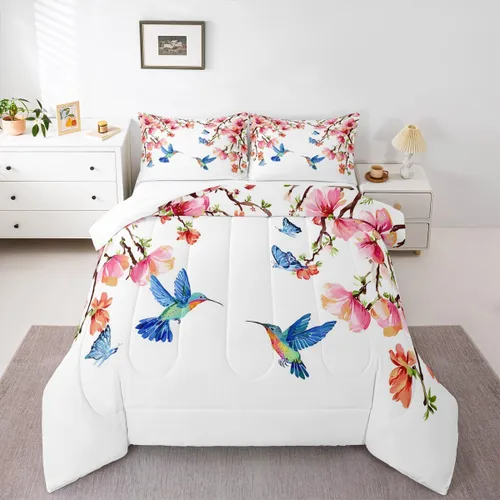 Miniatura 12 de Feelyou Juego de edredón con estampado de elefante étnico para niñas y niños, edredón de elefante, estilo bohemio exótico, juego de ropa de cama