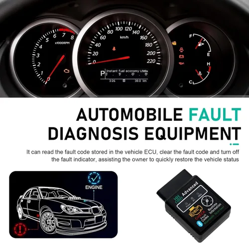 Miniatura 7 de Herramienta de diagnóstico OBD2 Bluetooth para automóvil, lector de código en tiempo real Plug and Play, restablecimiento y borrado del escáner