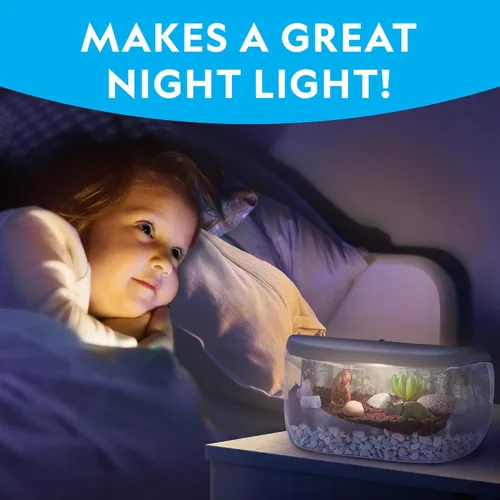 Miniatura 4 de National Geographic - Kit de terrario iluminado para niños, construye un hábitat de dinosaurios con plantas reales y piedras preciosas, kit