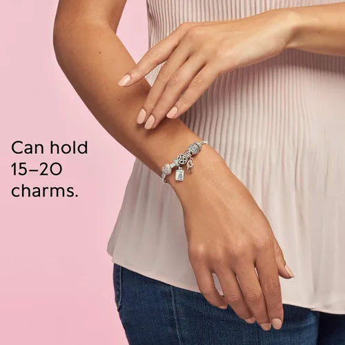 Miniatura 17 de Pandora Moments - Pulsera de cadena de serpiente con cierre de corazón brillante