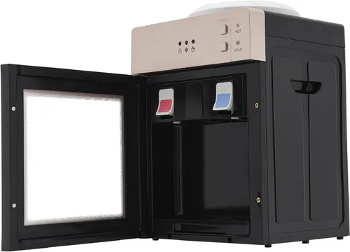 Gdrasuya10 Dispensador de agua con protección, dispensador de enfriador de agua caliente y fría para encimera, de 3 a 5 galones, dispensador de agua