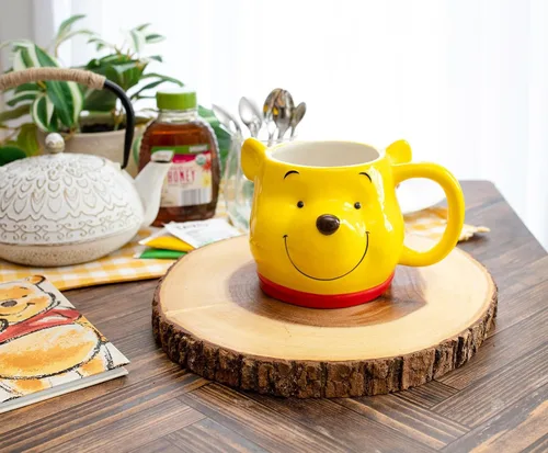 Miniatura 5 de Winnie the Pooh Disney - Taza de cerámica esculpida en 3D, taza de café grande para té, expreso, cacao, capacidad para 20 onzas