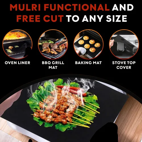 Miniatura 2 de Grill Magic - Juego de 3 forros antiadherentes para horno eléctrico para la parte inferior del horno eléctrico, alfombrilla gruesa de fibra