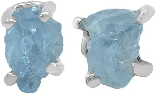 Miniatura 2 de Starborn Creations - Arete de piedras preciosas, Plata de ley, CAQMEA002