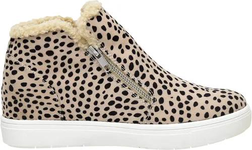Miniatura 3 de CUSHIONAIRE Zapatos deportivos Heaven Hidden Wedge Faux Shearling para mujer + espuma viscoelástica