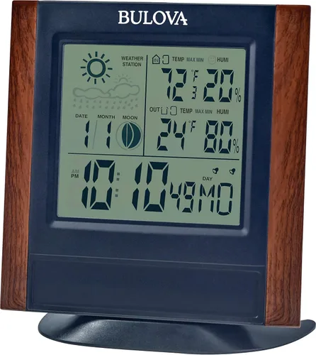 Miniatura 3 de Bulova Forecaster B1708 - Reloj de mesa versátil, marrón y negro