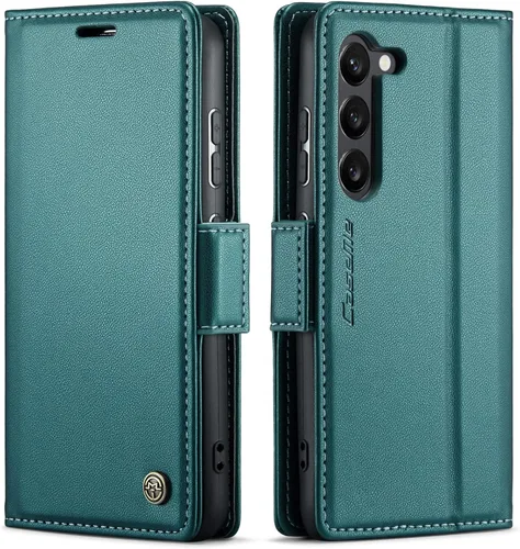 Miniatura 19 de QLTYPRI Funda tipo cartera para Samsung Galaxy S22 Ultra, funda magnética de piel sintética de alta calidad con bloqueo RFID, ranuras para tarjetas