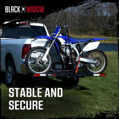 Miniatura 5 de Black Widow Portabicicletas Pro de Aluminio Anodizado para Bicicletas de Tierra para Bicicletas de Adultos, Motocicletas o Bicicletas de Neumáticos