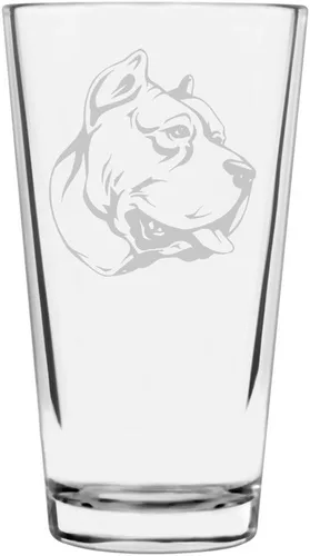Perro de Presa Canario - Vaso de pinta personalizado con temática de perro grabado multiusos, 16 onzas