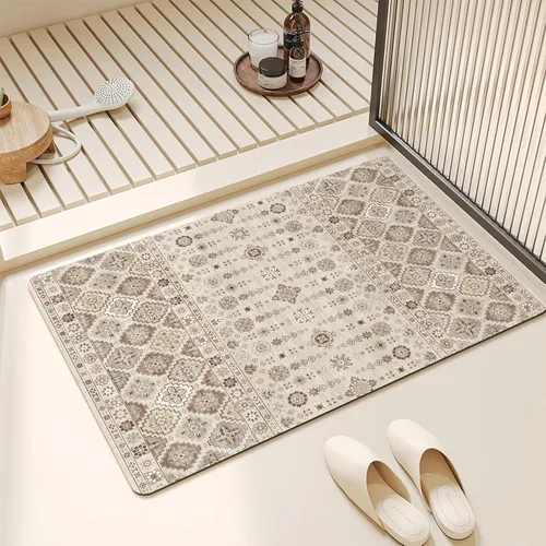 Alfombra, absorbente de agua antideslizante para baño, puerta delantera, junto al fregadero - tradicional 16 ″ x24 ″