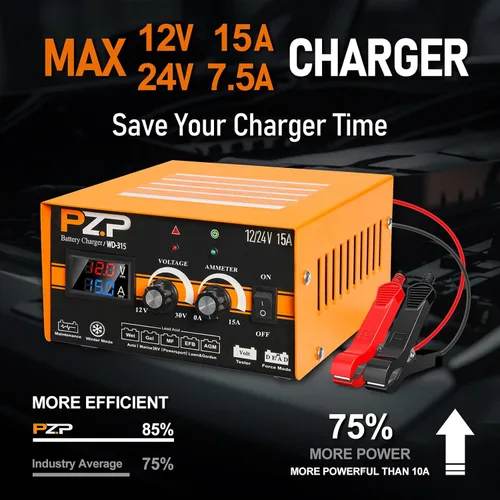 Miniatura 3 de Cargador de batería inteligente de coche de 12 V, cargador de goteo totalmente automático de 5 amperios, desulfatador de batería con reparación