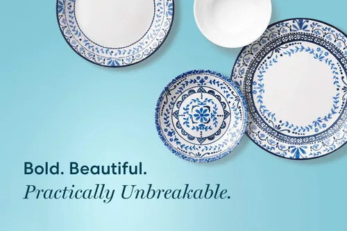 Miniatura 2 de Corelle Vitrelle - Juego de platos de aperitivos de 6 piezas, vidrio de triple capa y resistente a las astillas, 6 3/4 pulgadas, platos redondos
