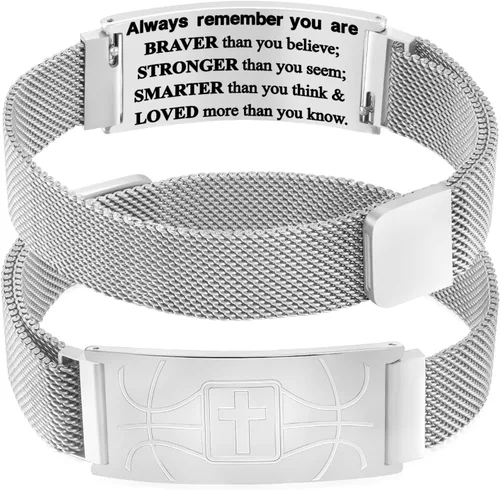 Miniatura 67 de Regalos de graduación, pulsera de fútbol, fútbol, baloncesto, béisbol, regalos de pulsera, pulseras de cruz de fe para hombres, bautismo, primera