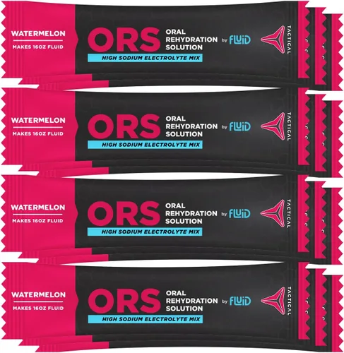 Miniatura 11 de Fluid Tactical - ORS (solución de rehidratación oral), se recupera más rápido, electrolitos de deshidratación extrema, paquete de 12 (Fruit Punch)