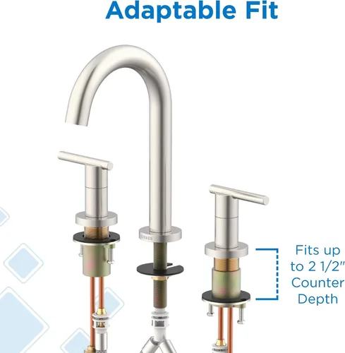 Miniatura 10 de Gerber Plumbing Parma - Grifo de lavabo de dos manijas, acabado cepillado, 1.2 GPM cepillado níquel