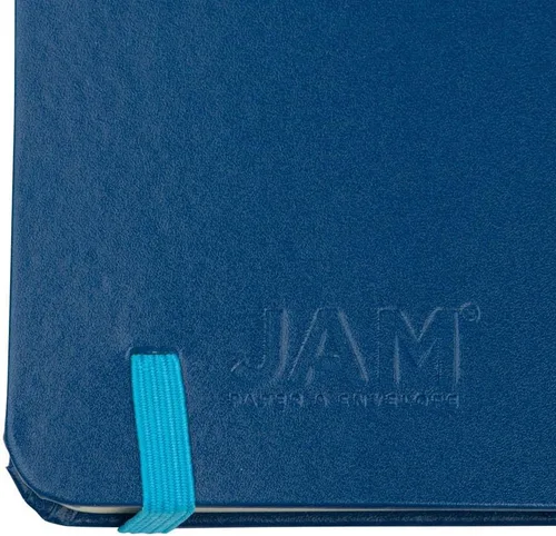 Miniatura 4 de JAM Papel® - anotadores de tapa dura revestido con cierre de banda elástica, Azul Azul / Patchwork