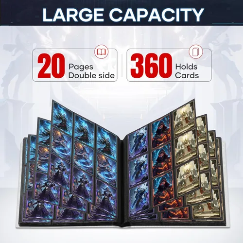 Miniatura 5 de Carpeta de Cartas Coleccionables, Carpeta de Álbum de Cartas Tipo Libro Apta para MTG Béisbol Fútbol Americano Cartas Deportivas, Carpeta de Blanco