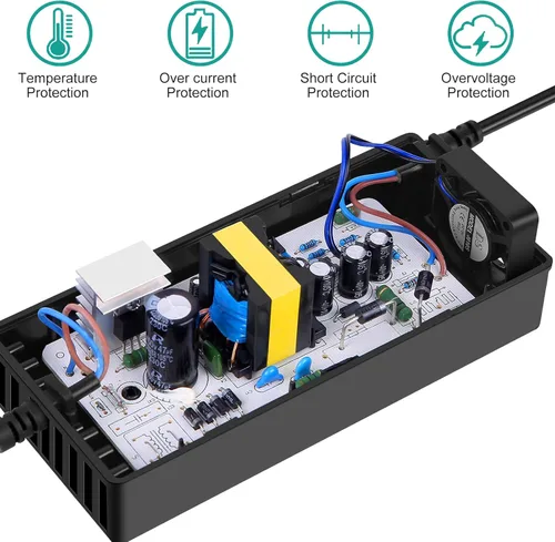 Miniatura 5 de Adaptador de corriente de 0.31 pulgadas 42V 2A con conector en línea de 3 clavijas para Dirt Quad, Pocket Mod, Sports Mod 36V Fuente de alimentación
