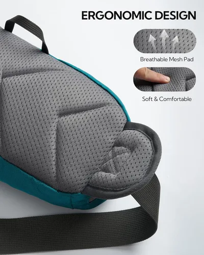 Miniatura 3 de WATERFLY Cangurera con soporte para botella de agua: Riñonera de senderismo con correa para mujeres y hombres, paquete de hidratación para la cadera