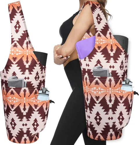 Bolsa para Esterilla de Yoga - Bolsa Transportadora Tipo Tote Larga de Gran Apertura para Esterilla de Yoga con Bolsillo Impermeable con Cremallera