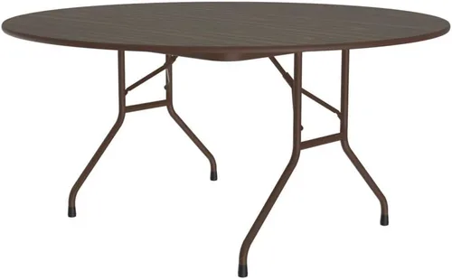 Miniatura 13 de Correll - Mesa plegable de utilidad resistente, parte superior de melamina, fabricada en Estados Unidos, delantal de acero fuerte, 24 x 60 pulgadas