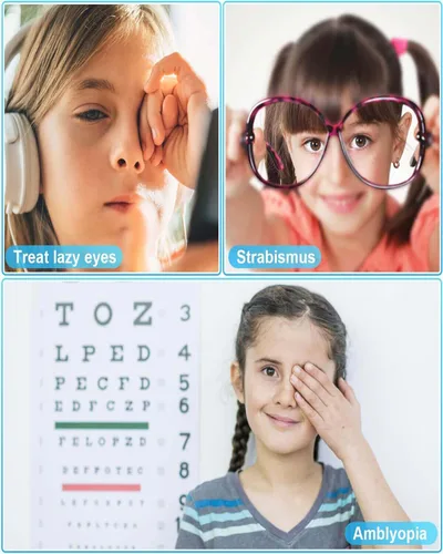 Miniatura 6 de Parches para ojos para niños, 6 piezas de parche para ojos izquierdo para niños, parche reutilizable para ojos perezosos, tratamiento de ambliopía