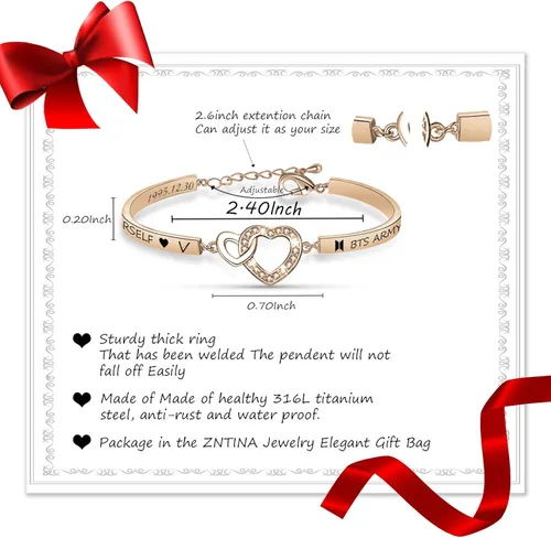 Miniatura 2 de G-Ahora Kpop BT Bangtan Boys Bracelet to Love Yourself Army Never Mind Charm Bracelet Inspirational Gift BT Lover Fans Jewelry Gift for BT Fans Girl