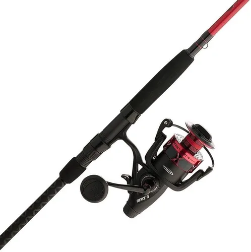 PENN Fierce IV - Combo de carrete giratorio y caña de pescar