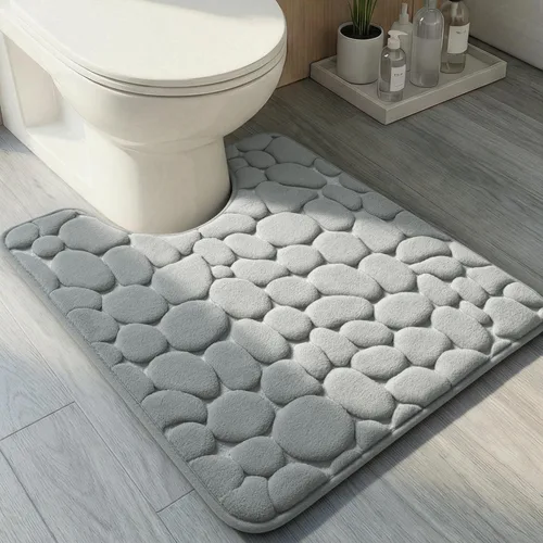 Miniatura 51 de YIHOUSE - Alfombra de espuma viscoelástica para pasillo, alfombras de baño con patrón de adoquín, superabsorbentes, alfombras de baño lavables a