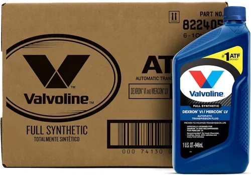 Valvoline DEXRON VI/MERCON LV (ATF) Líquido de transmisión automática completamente sintético de 1 cuarto de galón, caja de 6