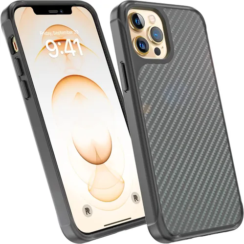 Miniatura 10 de Phone REBEL - Funda para iPhone 12 Pro Max [fibra de aramida Gen-2] fuerte compatible con MagSafe, inserciones a prueba de golpes, esquinas negro