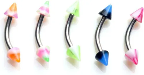Miniatura 9 de 110 piezas de piercing para el cuerpo: cejas, ombligo, vientre, lengua, labio, 22 tipos de piercings