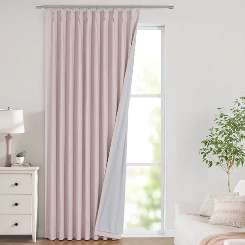 Miniatura 33 de Vision Home Cortinas marrones con pliegues pinzados de bloqueo total, cortinas de ventana de lino mezclado para oscurecimiento de la habitación, 95