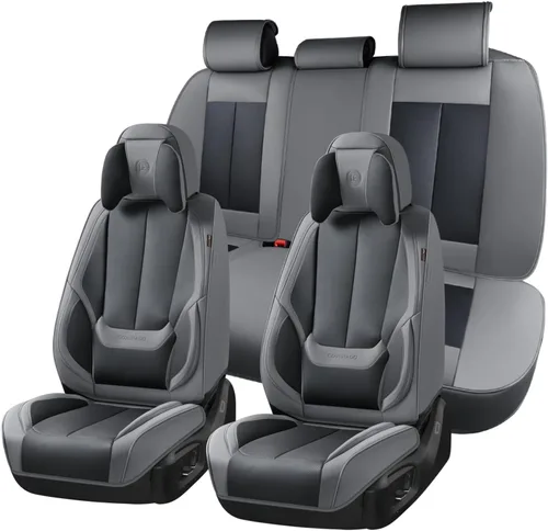 Miniatura 108 de Coverado Juego completo de fundas de asiento de automóvil, fundas de asiento para automóviles, fundas de asiento de coche beige para asientos