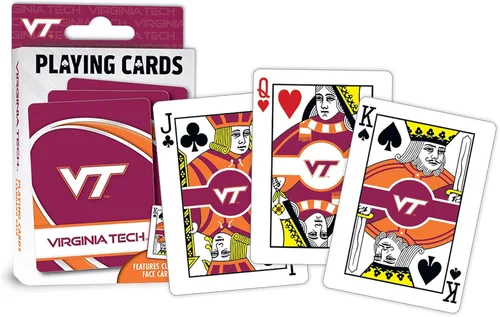 Miniatura 4 de MasterPieces Juegos Familiares - Baraja de Cartas NCAA Virginia Tech Hokies - Baraja de Cartas Oficialmente Autorizada para Adultos, Niños y Familia