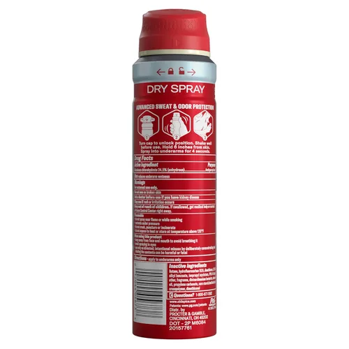Miniatura 5 de Old Spice Dry Spray Desodorante antitranspirante para hombres, frescura 24/7, protección 24/7, sudor y olor 24/7, suave para la piel