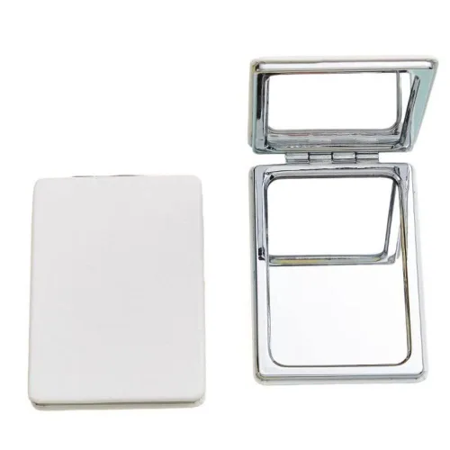 Miniatura 7 de Espejo compacto para hombres, mujeres y niñas, espejos de maquillaje de viaje negros para bolso y bolsillo, espejo portátil de doble cara sin