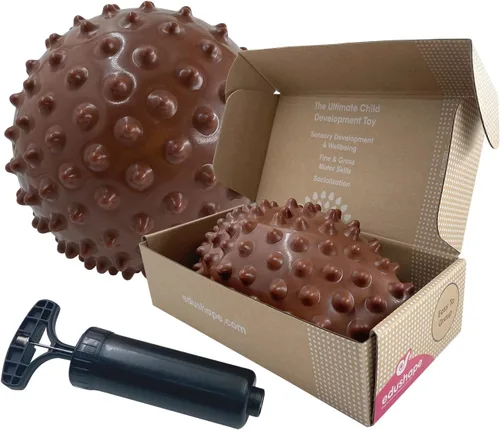 Edushape Pelota sensorial original, bola de bebé de 7 pulgadas para el desarrollo de habilidades motoras gruesas en niños de 6 meses en adelante,