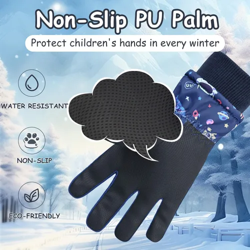 Miniatura 37 de Guantes de nieve para hombre y mujer, impermeables, para invierno, cálidos, para esquí, snowboard, guantes para mujer