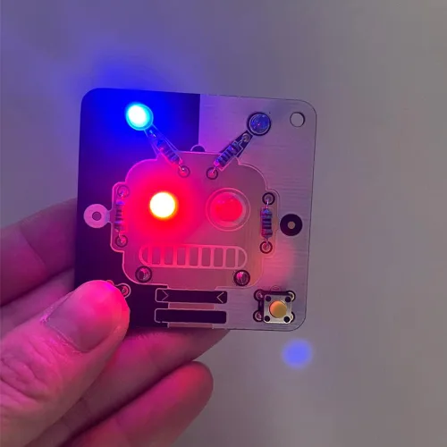 Miniatura 5 de Treedix 2 juegos de proyectos de práctica de soldadura, kits de electrónica, placas de circuito, placa de entrenamiento con batería