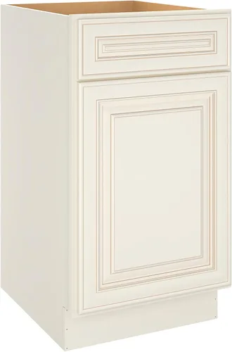 Miniatura 74 de LOVMOR Armarios de base de cocina, armario de almacenamiento aparador, gabinete de entrada con 1 cajón y estante ajustable, 24 pulgadas de ancho x