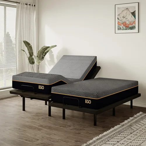 Miniatura 18 de MLILY EGOHOME - Base de cama ajustable individual XL con patas ajustables, base de cama eléctrica plegable de metal con control remoto inalámbrico